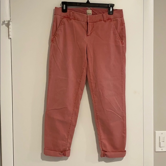 ecru Pants - Ecru denim like salmon pants